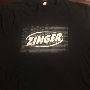Zinger bat company shirt